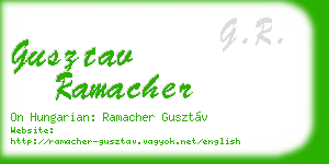 gusztav ramacher business card